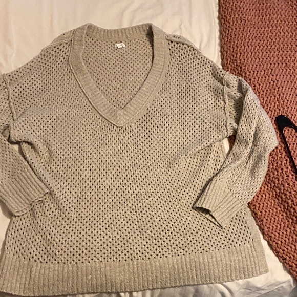 aerie Sweaters - Aerie Beige V-Neck Sweater